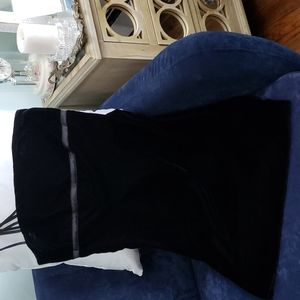 An H&M velvet little black dress